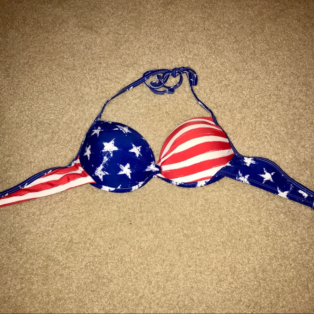American flag swim suit top